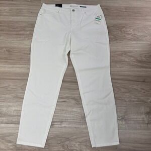 Style & Co Denim Women's Curvy-Fit Mid-Rise Skinny Bright White Jeans 16S